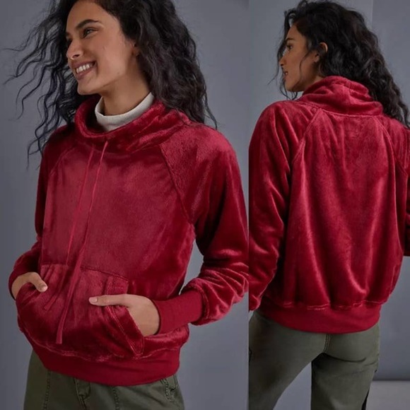 NWT Anthropologie Sunday in Brooklyn Mairead Fleece Hooded Sweater Size Small - Picture 1 of 8